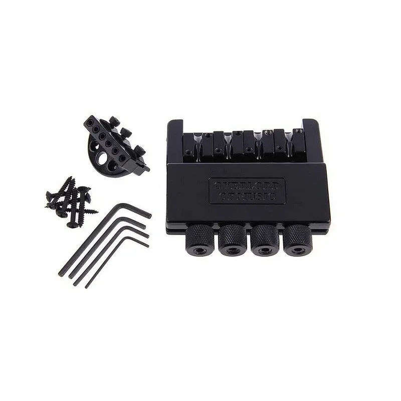 

1 Set Black Headless 4 String Electric Guitar Bass Tremolo Bridge System for Headless Guitar