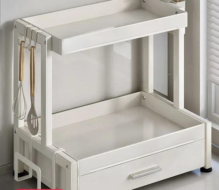 Spice rack, kitchen multi-functional shelf, countertop, oil, salt, sauce and vinegar, condiments, drawers, storage boxes