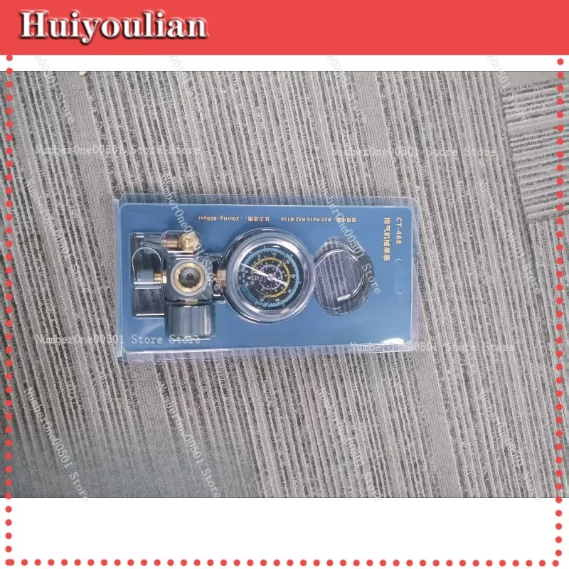 

AC Refrigerant Charging Gauge Single Port R22 R32 Compatible Pressure Meter with Oil Fill Function for HVAC Repair Tools