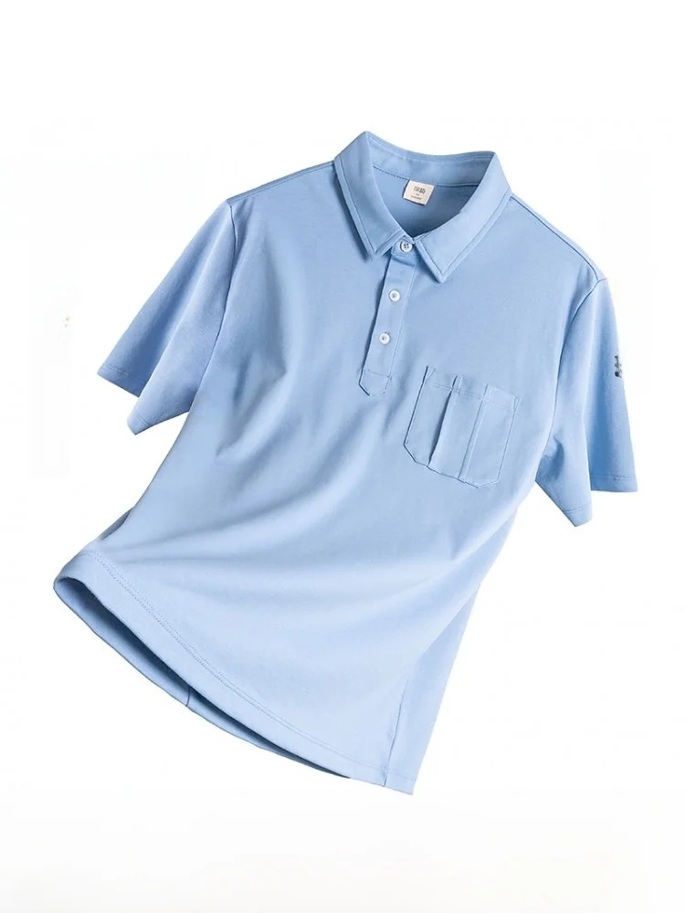 

Мужская футболка с коротким рукавом, дышащая, впитывающая пот, мягкая, удобная, летняя, модная, повседневная, из смесового хлопка, делового стиля