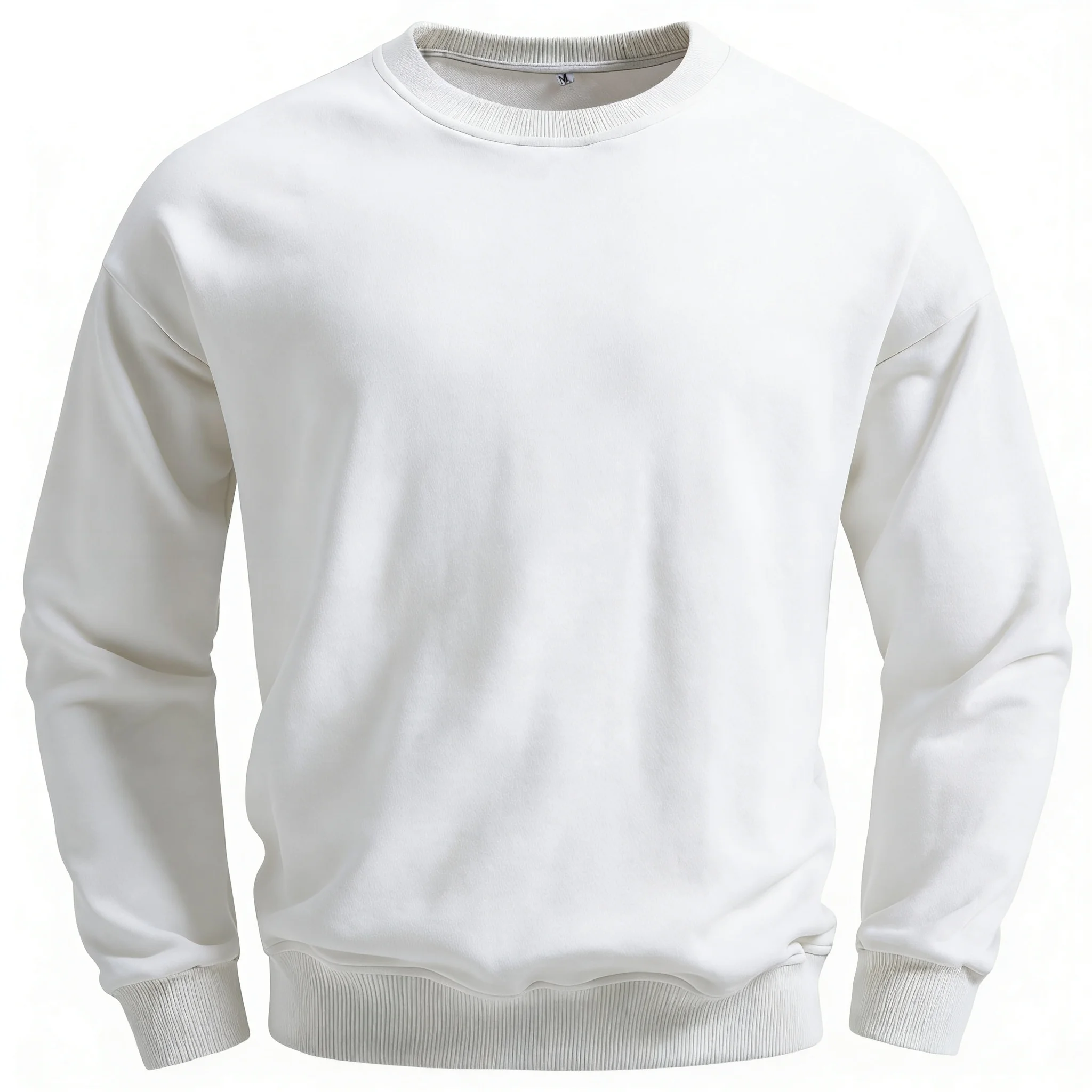 

Мужская модная толстовка с длинными рукавами, повседневная однотонная толстовка с круглым вырезом, которую можно стирать в машине, с плюшевым верхом