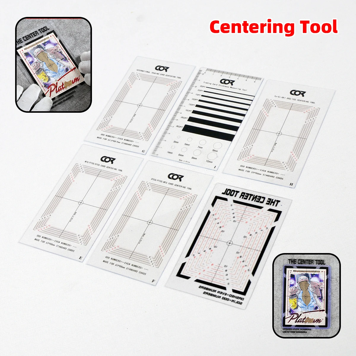 PSA BGS CSG CGC SGC Grading Tool Technic Kit Centering Card Tool Ruler for TCG PTCG Sports Trading Cards PSA BGS SGC CGC CSG