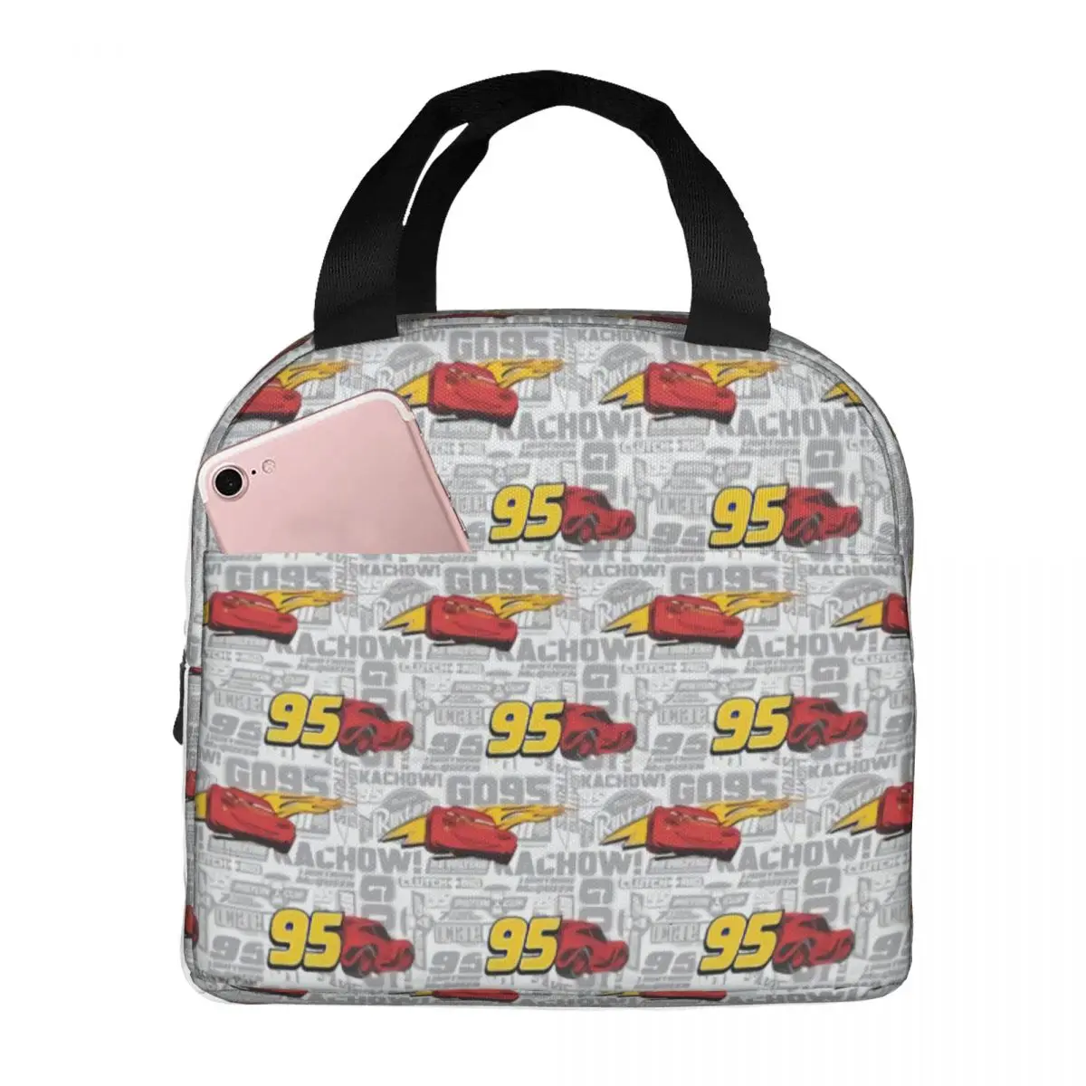 

Сумка для обеда Custom Lightnings Anime McQueens для мужчин и женщин, термоизолированная сумка-холодильник для студентов и школьников