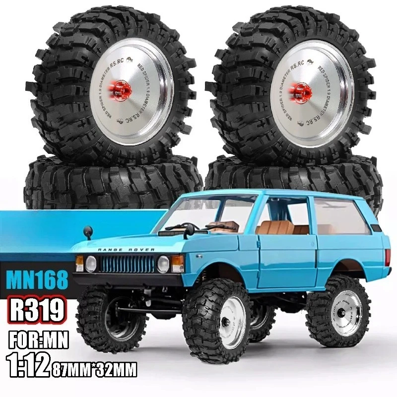 RS Red Spider 1/10 & 1/12 Scale - Wheel Diameter 87MM Tires R319 (Fits Mangniu MN168, Land Rover, Toyota LC79)