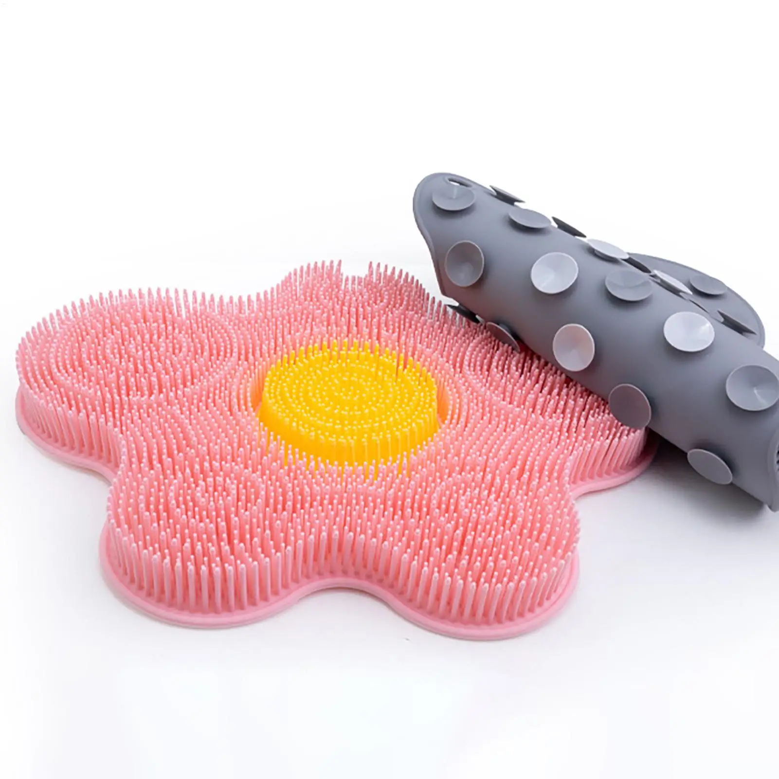 

Силиконовый коврик-скрабер для душа с нескользящими присосками, для мытья ног, спины, пола и стен