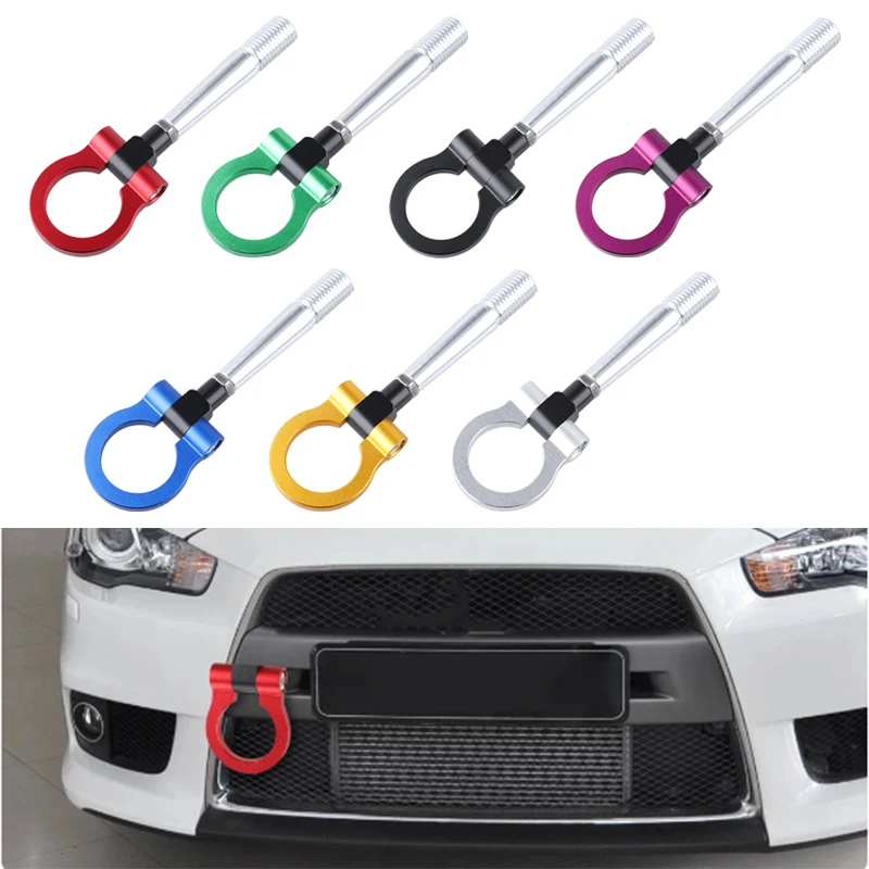 Car Tow Hook Ring Bar Front Rear Bumper Mounting Automotive Accessories For Mitsubishi Lancer EVO X 10 2008-2016 Replacement