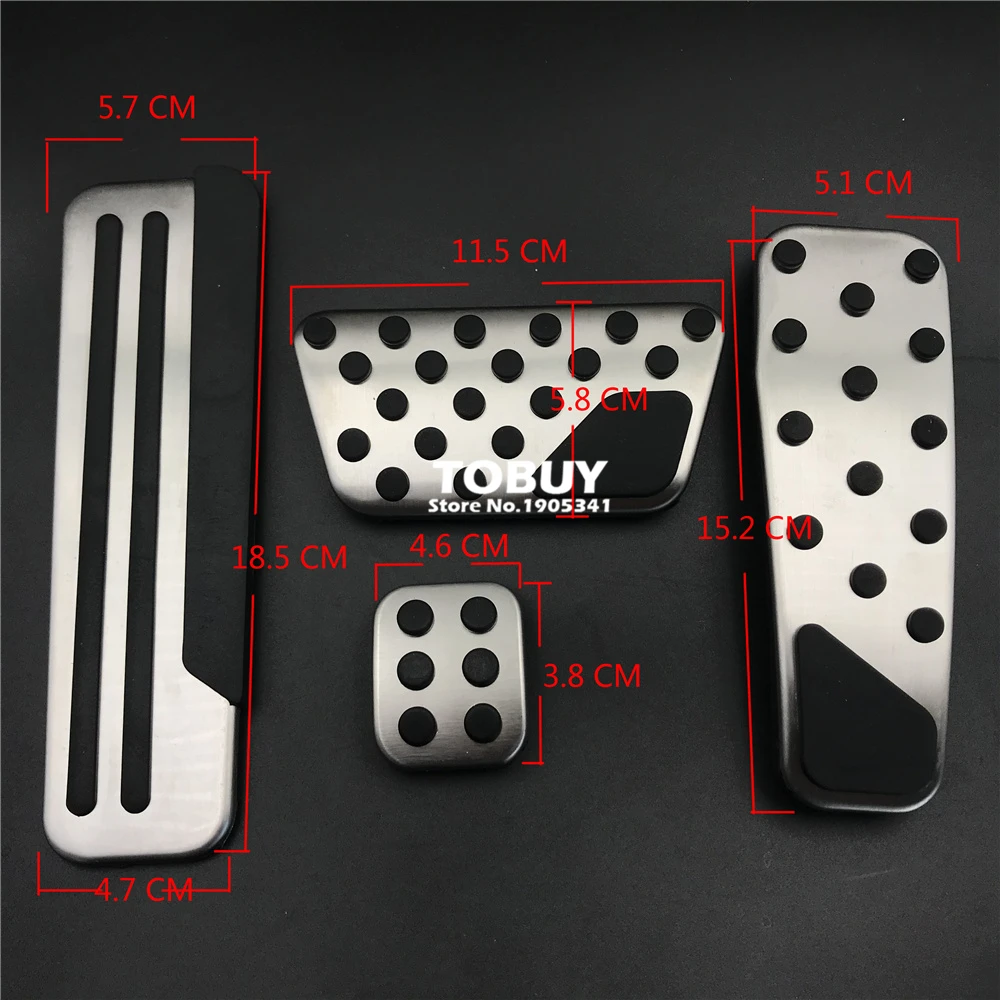 Stainless Steel Car Accessory Brake Foot Rest Pedal For Dodge Charger / Chrysler 300C 2012-2016 Modified Pad Cover