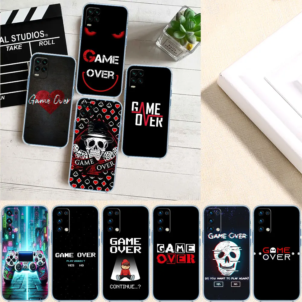 Funda Transparente VY45 Game Over para Motorola Moto G40 G04 G05 One Ace Action Fusion + Plus Hyper Macro Vision Zoom