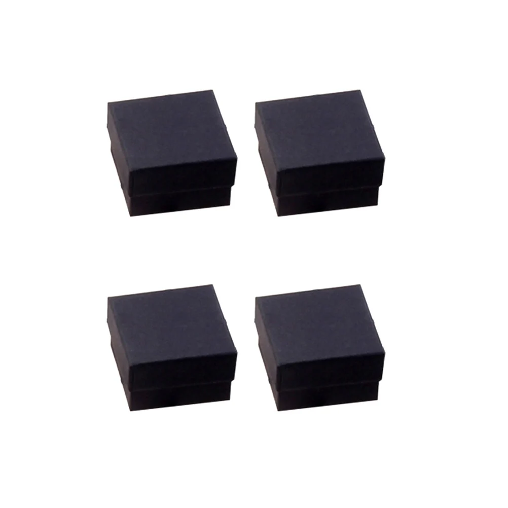 

24pcs Black Kraft Paper Jewelry Box for Rings Earrings Studs Small Accessories Storage Organizer Compact Size Foam Insert