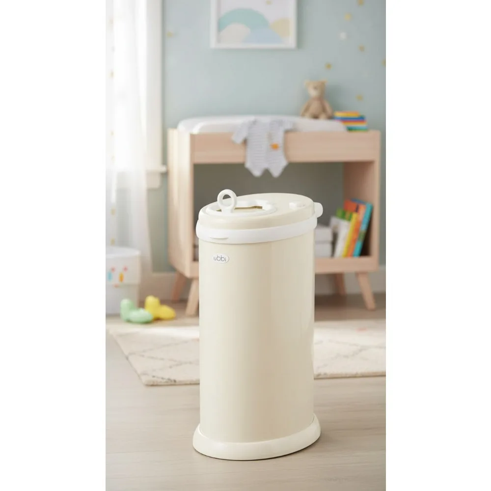 

Steel Diaper Pail with Odor Lock, No Special Bags Needed, Award-Winning Nursery Essential in Ivory
