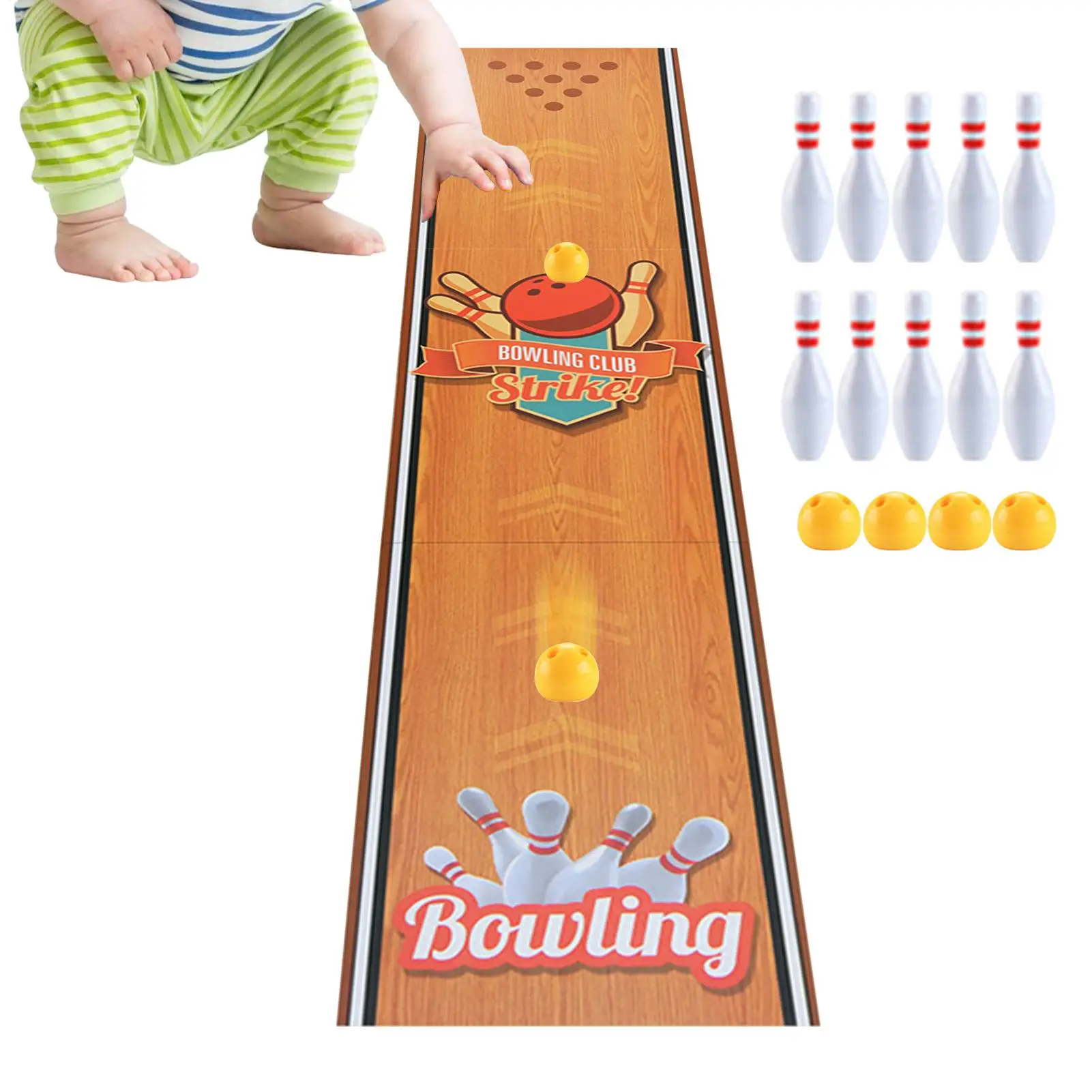 

Настольный игровой набор для игры в гольф, интерактивный тройной коврик, настольный игровой набор для боулинга для классов, детей, подростков, друзей, гостиной, общежития