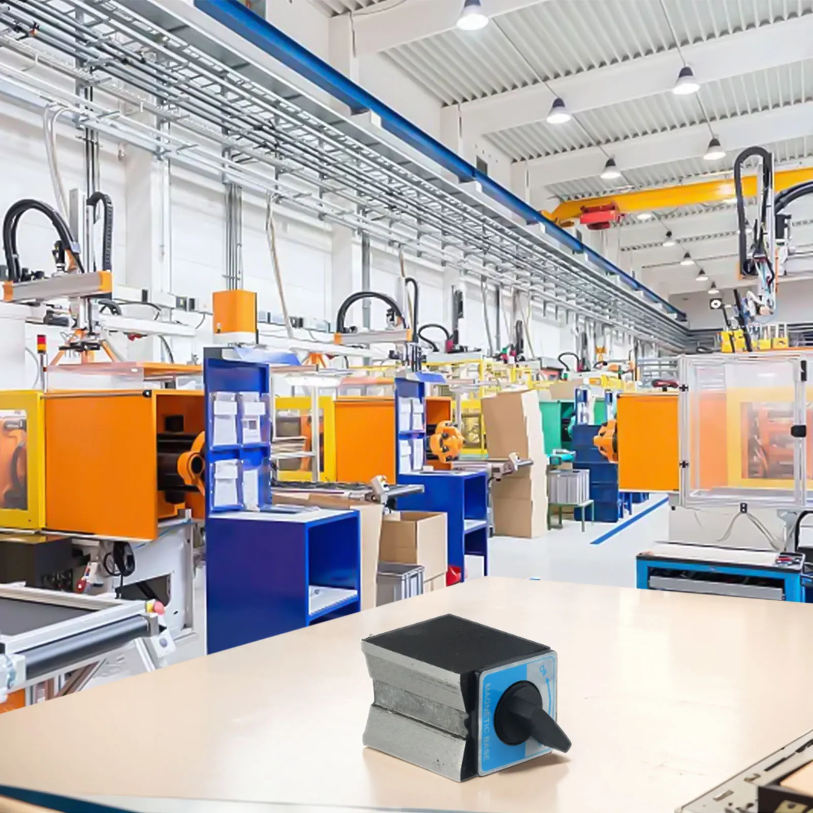 

Magnetic Base with Super Strong Magnet for Secure Attachment M8 x 1 25 Threaded Holes Compact and Precise Design