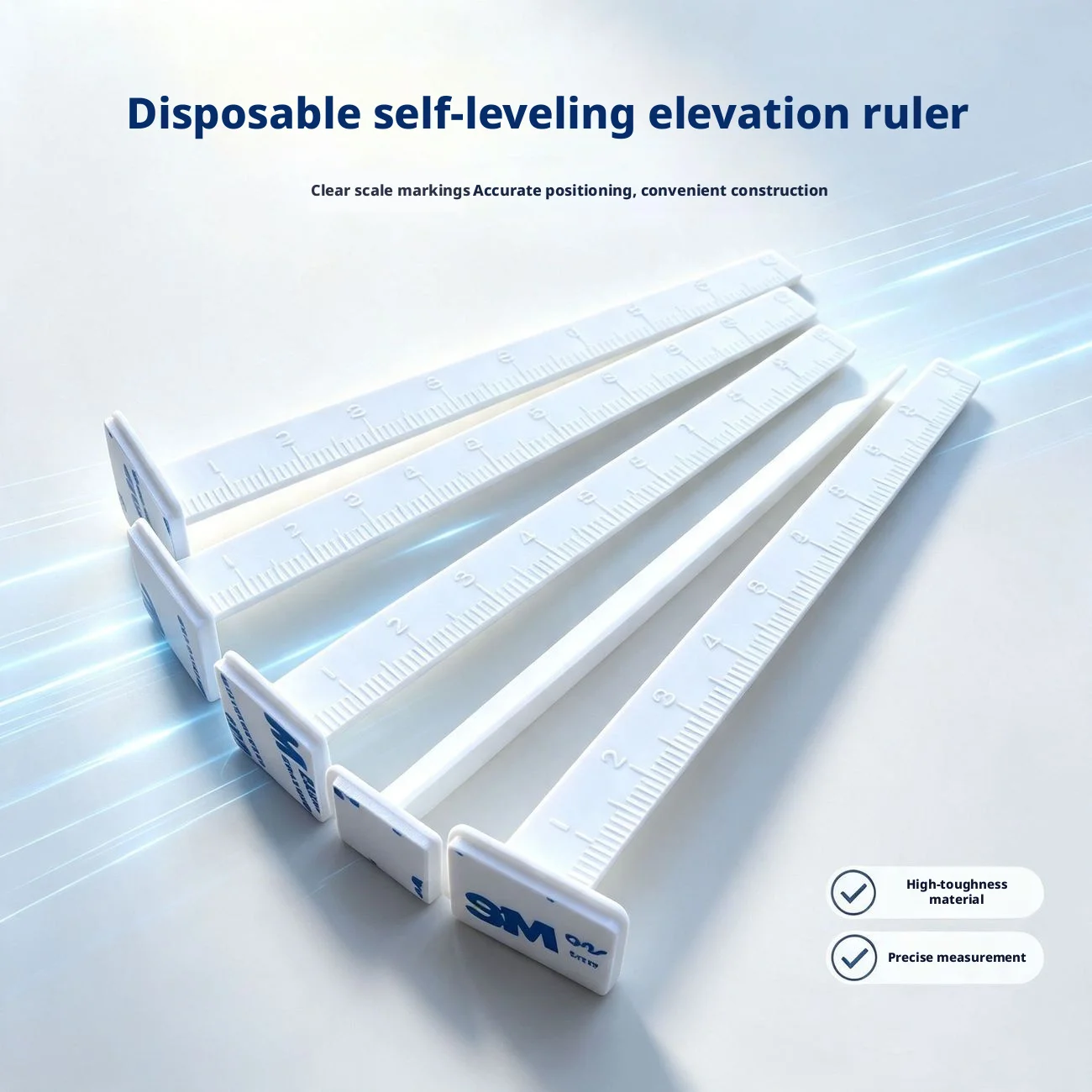 Disposable Self-Leveling Elevation Ruler Marking Pins Floor Construction Concrete Leveling Marker Screeding Tool for Building An