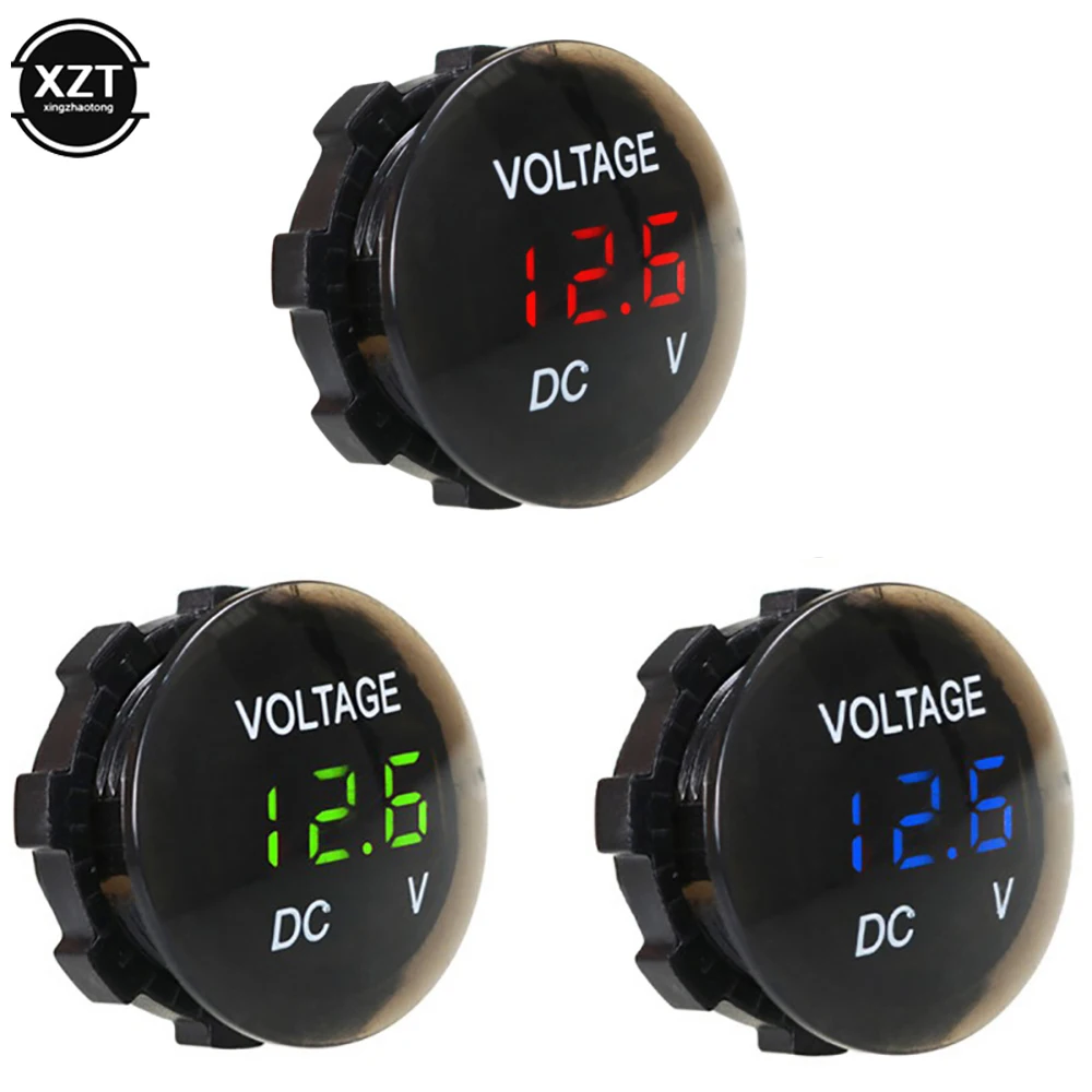 Led Display Voltage Meter Tester DC 12V-24V Mini Digital Voltmeter Ammete For Car Auto Motorcycle Boat Refit Accessories