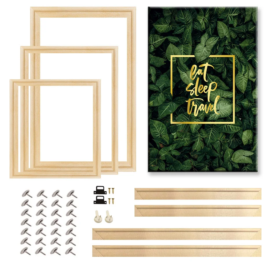 55x85 60x90 Natural Wooden Picture Frame For Wall Canvas Frame Diamond Painting Frame Picture Poster Wall Frame Home Decor