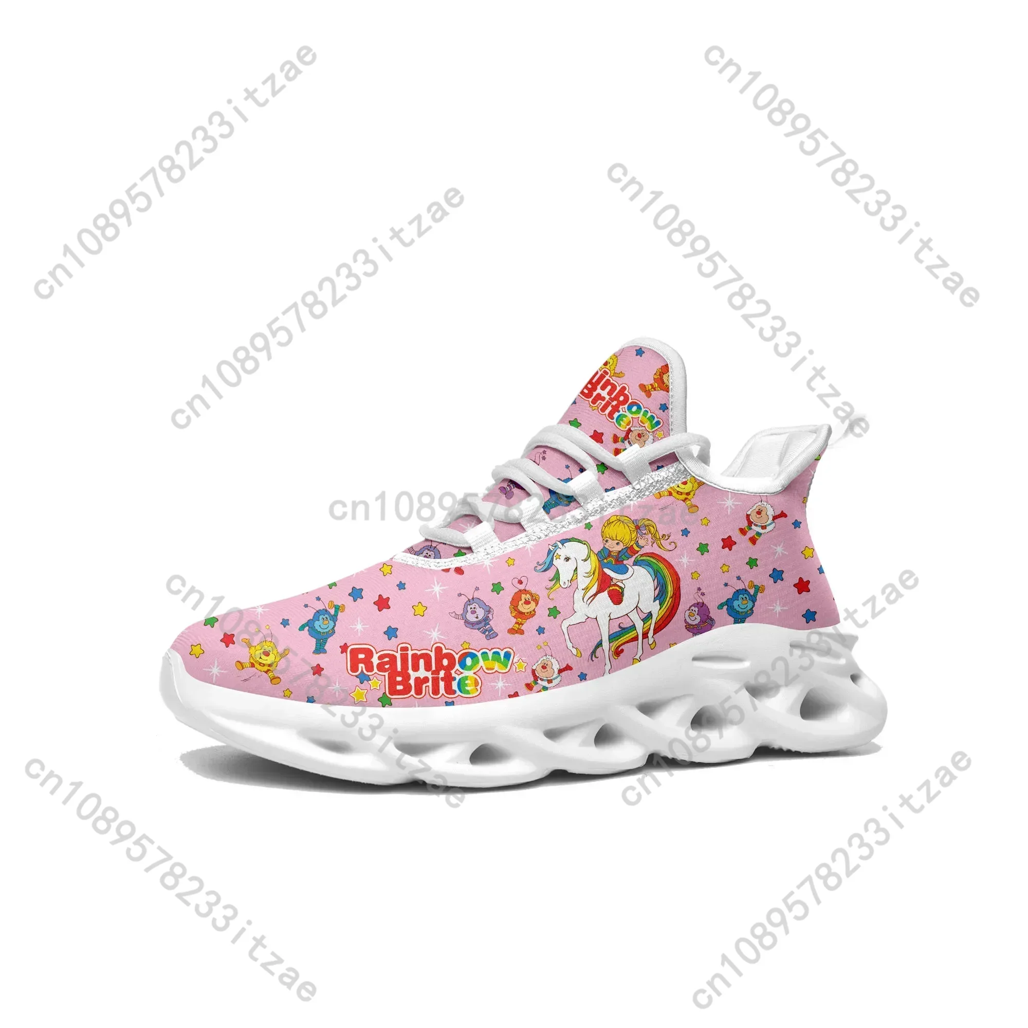 Brite Flats Sneakers Mens Womens Teenager Sports Running Shoes High Quality Rainbow Cute Cartoon Custom Lace Up Mesh Footwear