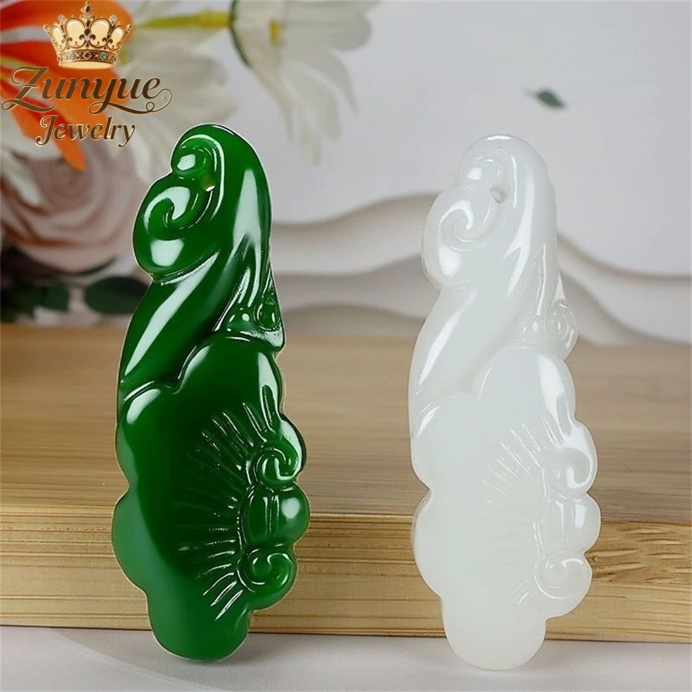 

High-End Natural Hetian Jade Ruyi Pendant Luxury Quality Jewelry Best Selling Fashion Jewelry Exquisite Charms Elegant Popular