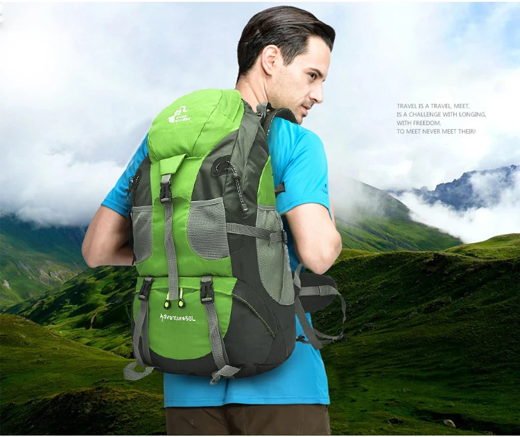50l Wander-Trekking-Rucksack wasserfester Camping-Tages rucksack Rucksack Outdoor-Männer reisen Trekking-Kletter rucksack Free Knight – Detail 4
