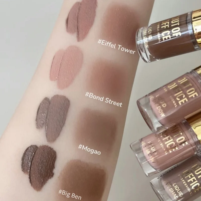 OUTOFOFFICE ooo sombra de ojos líquida fina brillo mate lentejuelas sombra de ojos fuera del maquillaje de oficina marca Original cosméticos reales