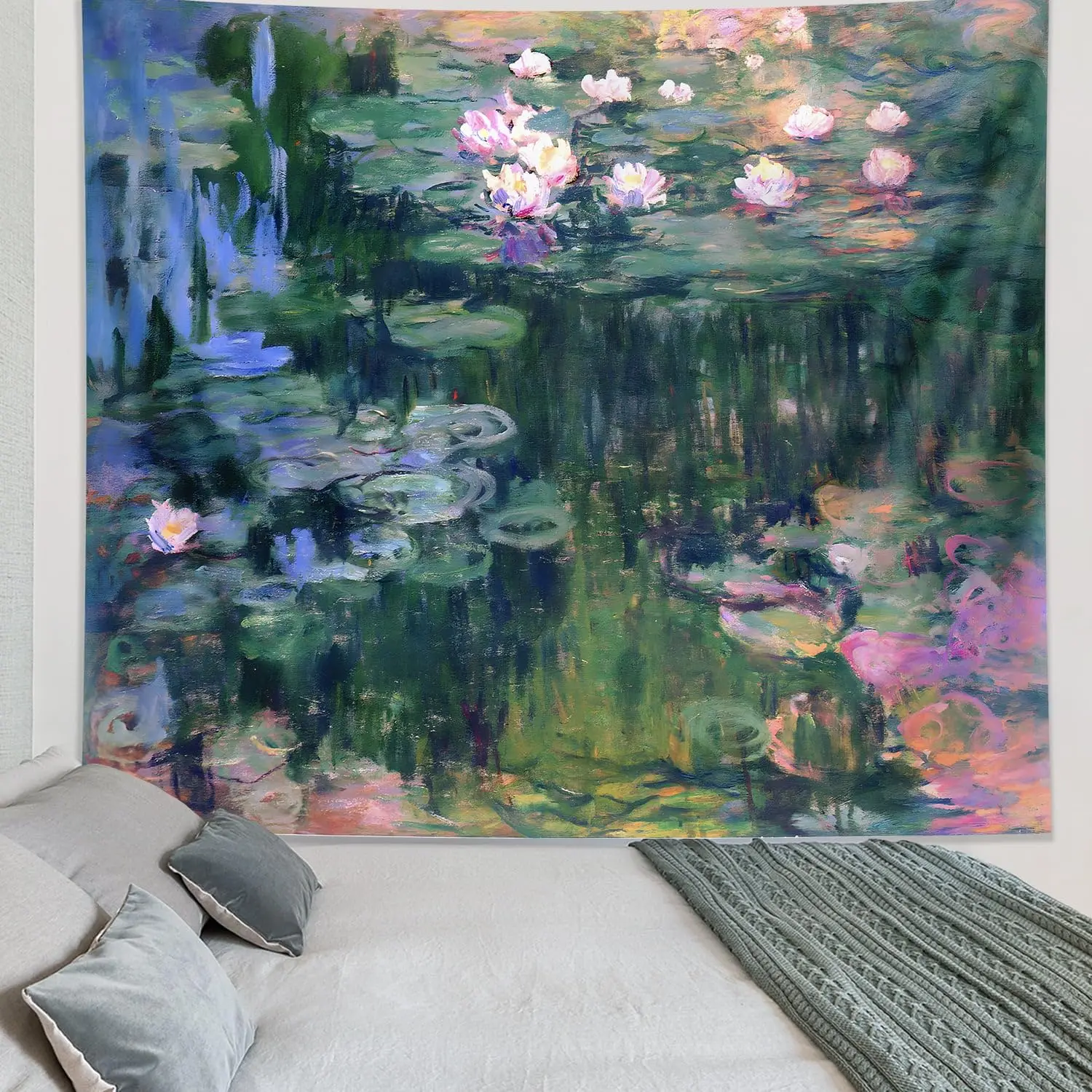 VIKAMA Sternenhimmel-Wandkunst mit Waldmotiv, Wandästhetik für Zimmer, Garten-Wandteppiche, Heimdekoration, Hintergrund
