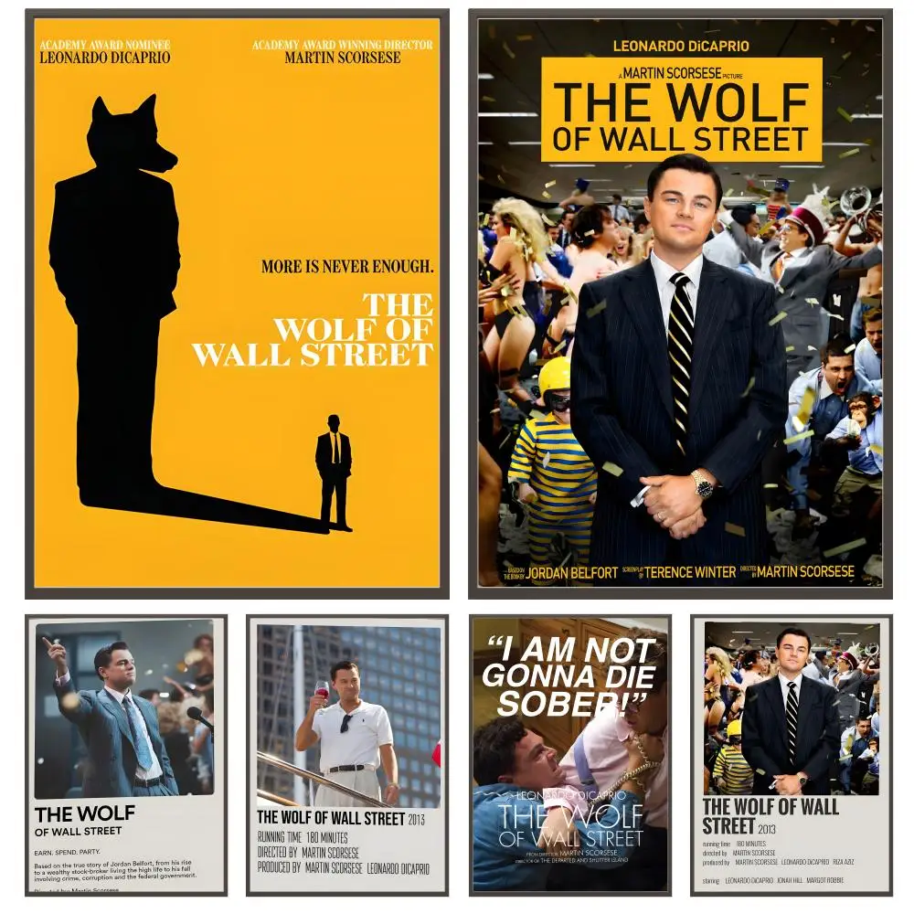 t-Póster de The Wolf of Wall Street, versátil, HD, impermeable, arte de pared, decoración autoadhesiva para cualquier espacio, regalo Ideal