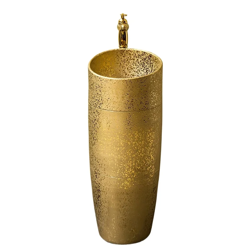 

Balcony floor standing basin ceramic integrated sink