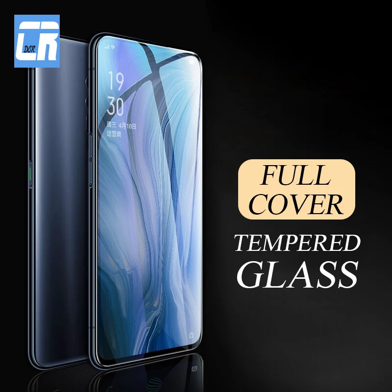 9H Full Cover Edge Tempered Glass for OPPO Reno 10x Zoom K3 A1K Screen Protector Realme 5 7 8 XT X Lite F11 Pro Protective film