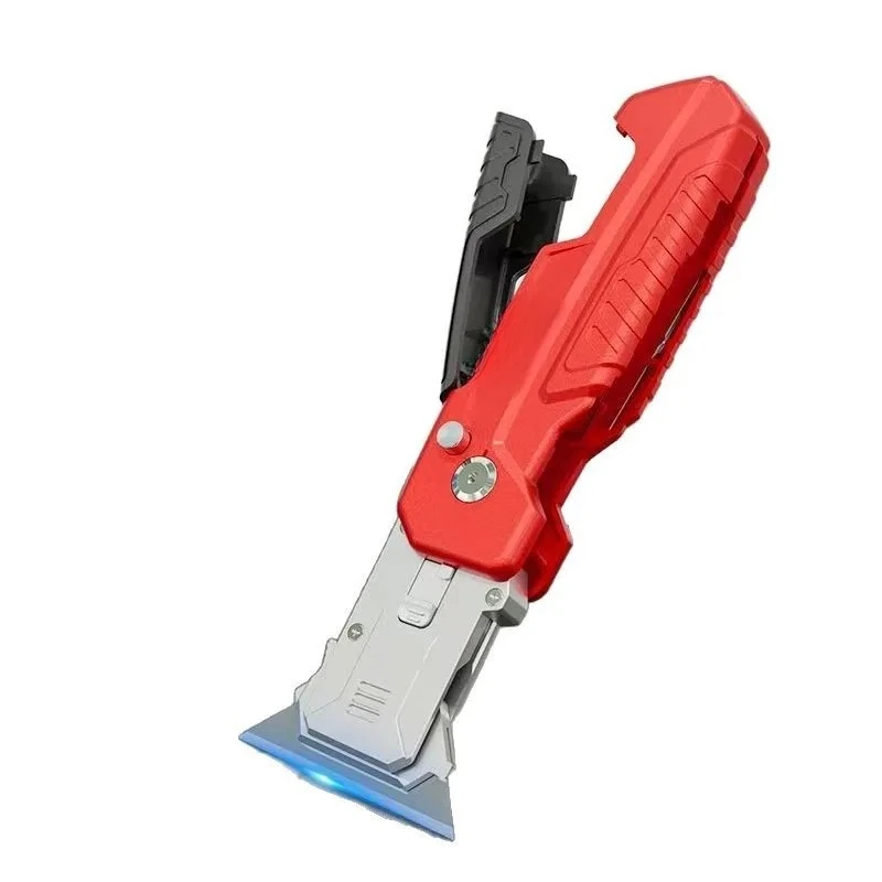 

Deformable Folding Practical Knife Tool Trapezoidal Blade Adhesive Removal Scraper Seam Decoration Tool 2-in-1 Multi functional