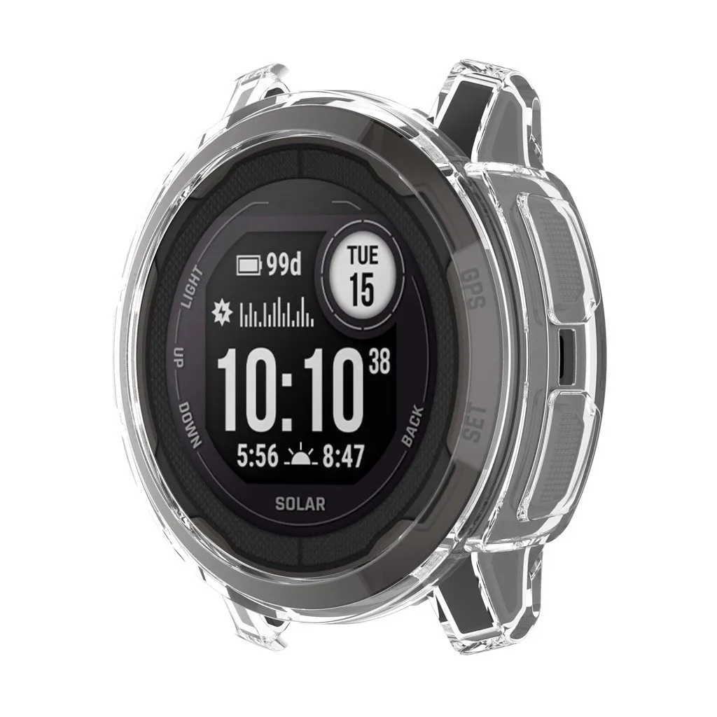 สําหรับ Garmin Instinct 2 2S กรอบฝาครอบเคส TPU โปร่งใสนุ่ม