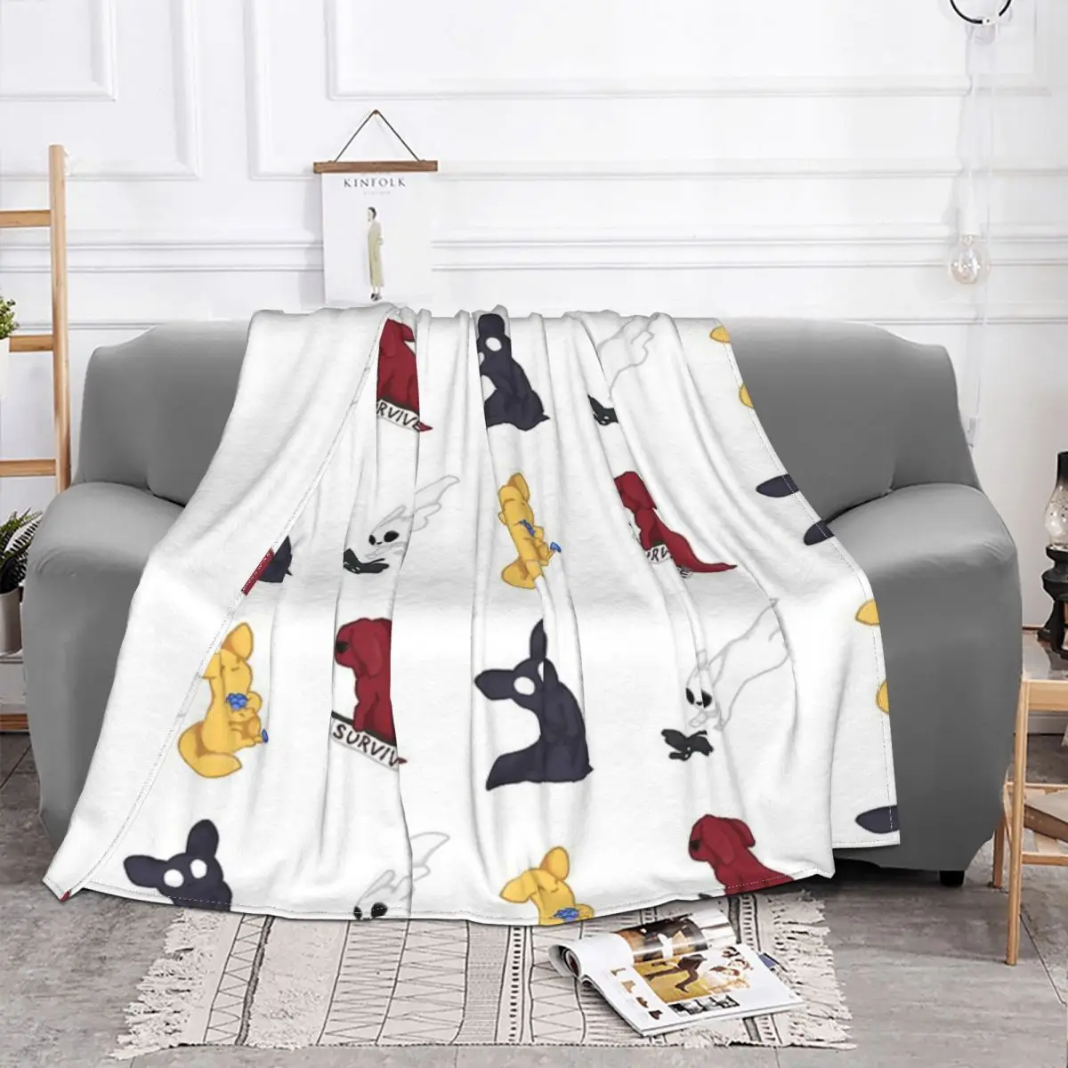 Rain World Slugcats Quilt Knee Blanket Winter Blankets Blankets And Blankets Throw Blanket