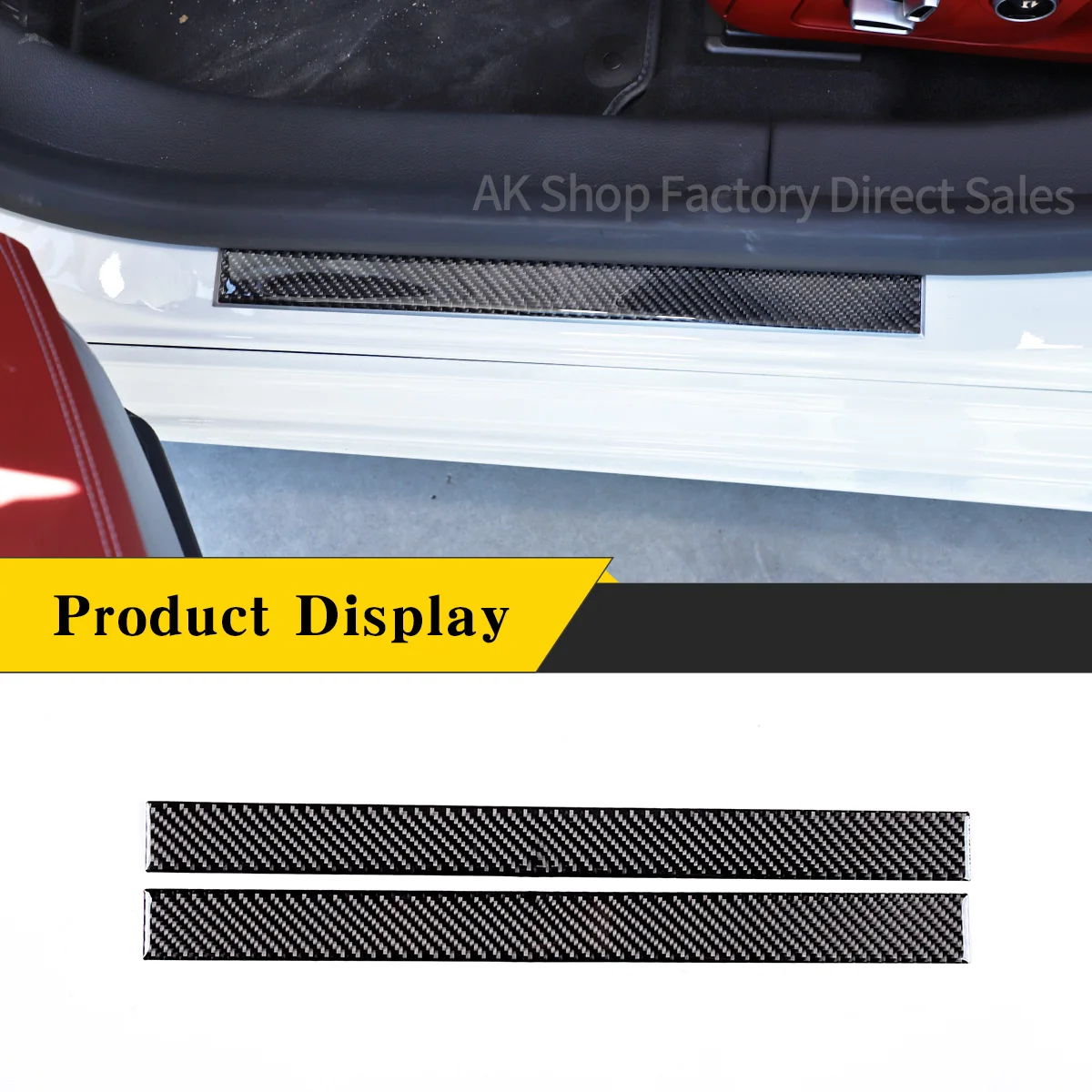 

For Maserati Ghibli 2014-2022 Soft Carbon Fiber Car External Door Sill Welcome Pedals Panel Sticker Decoration Car Accessories