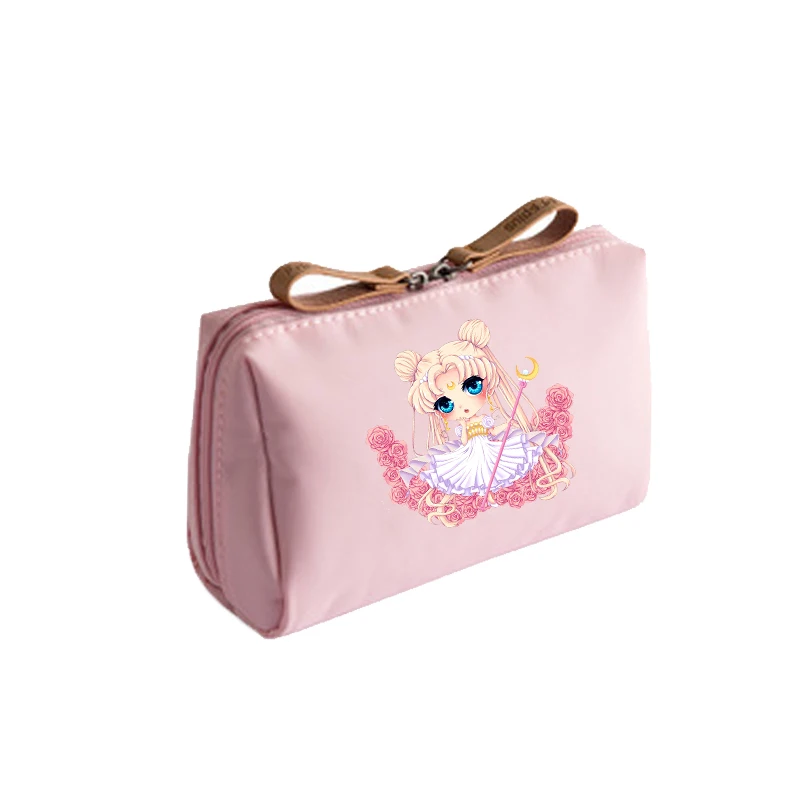 Sailor Moon Cosmetic Bag Anime Cartoon Printed Items Storage Bags Kawaii Girl Fashion Street Decoration Handbag Birthday Gifts