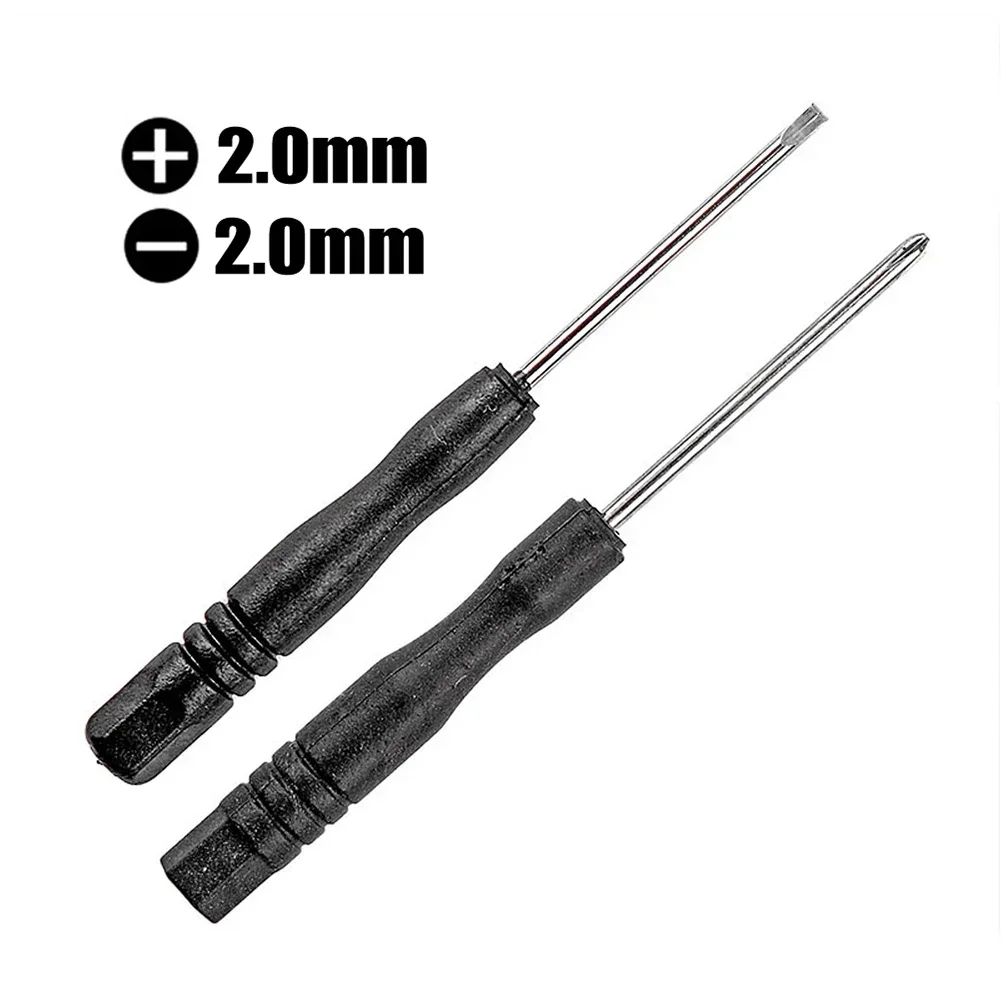 10Pcs Black Handled Screwdriver Mini Screwdriver Small Mini Screwdriver Repair Tool Slotted Cross Screwdrivers 2mm