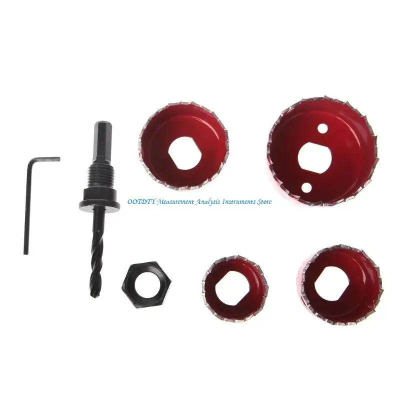 

367D 6Pcs Hole Circular Set Drill Bit Cutting Cutter Round 32mm 38mm 45mm 54mm