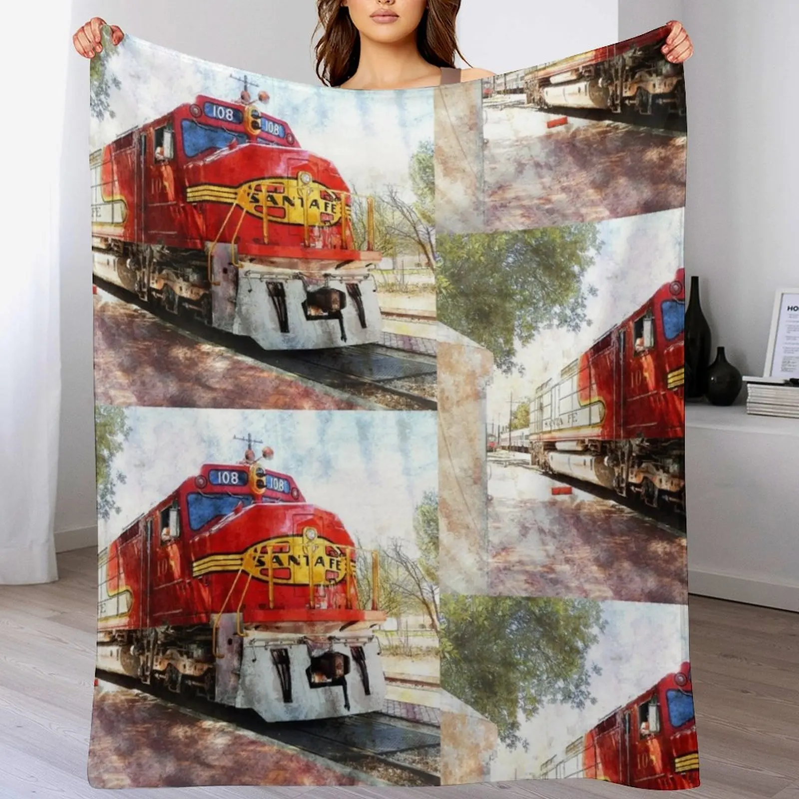 

Santa Fe 108 Throw Blanket For Sofa Thin Winter beds wednesday Beach Blankets
