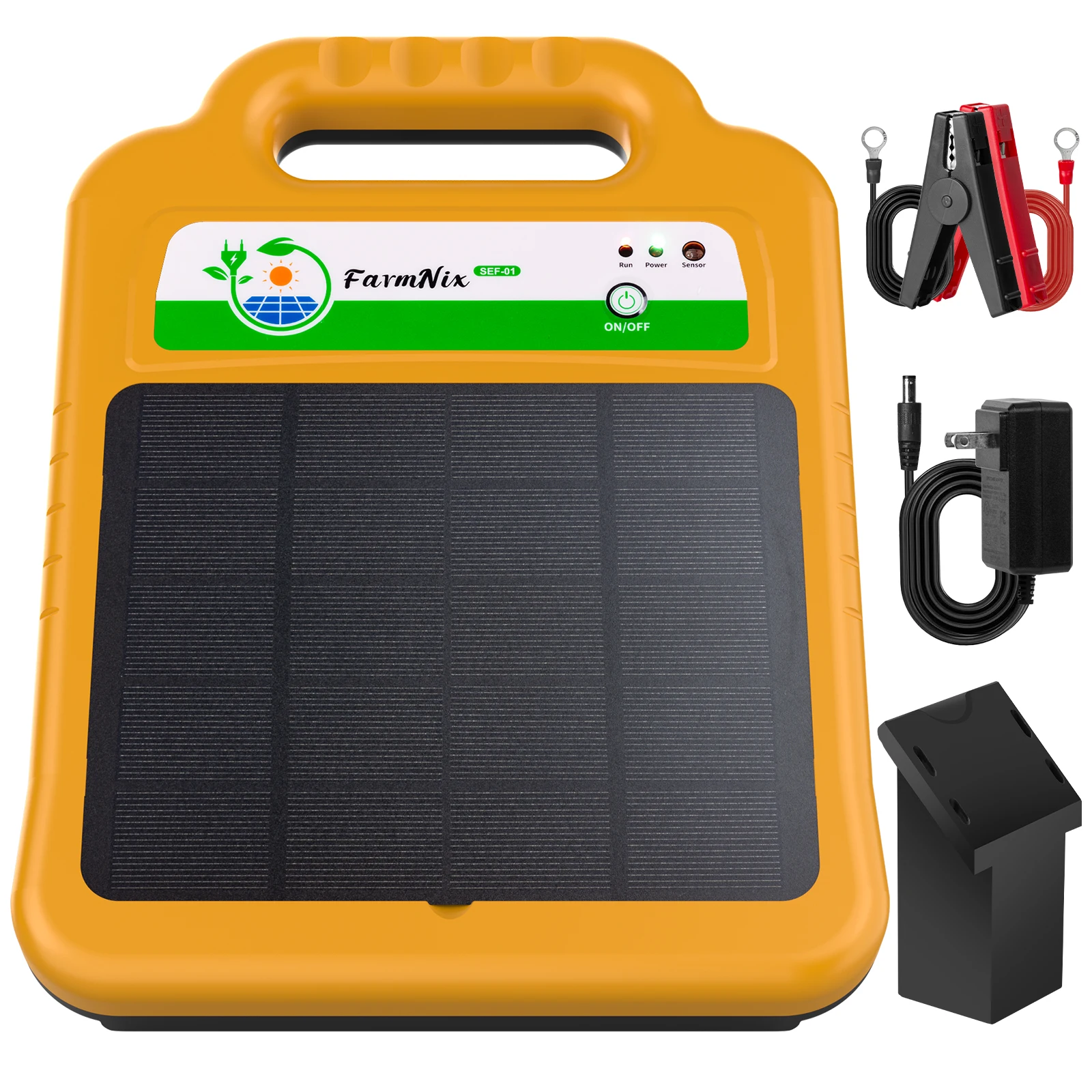Cargador de valla eléctrica Solar de 10 millas/16KM, 0,2 J, 8KV, energizador de valla eléctrica para granja de ganado, herramienta de jardín de aves de corral