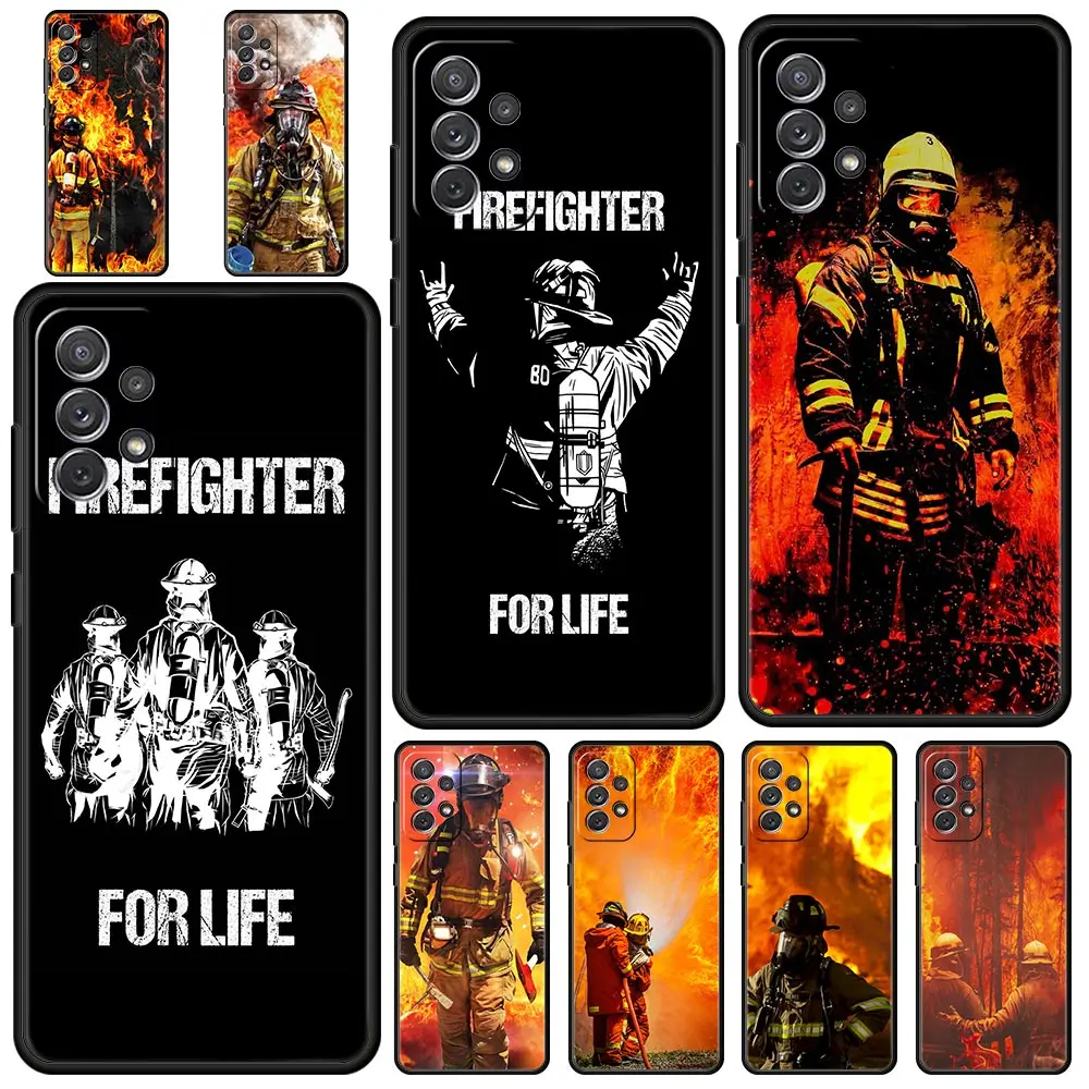 Firefighter Heroes Fireman Phone Case for Samsung Galaxy A51 A71 A21S A12 A11 A31 A52 A41 A32 A23 A33 A53 A73 A03S A13 5G Cover