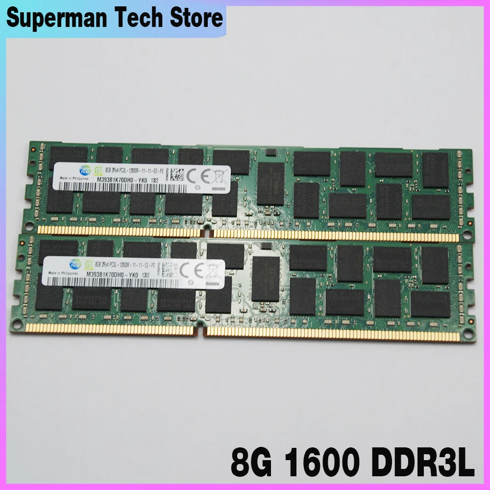 

1 шт. M393B1K70DH0-YK0 для Samsung RAM 8 ГБ 2RX4 PC3L-12800R серверная память 8G 1600 DDR3L