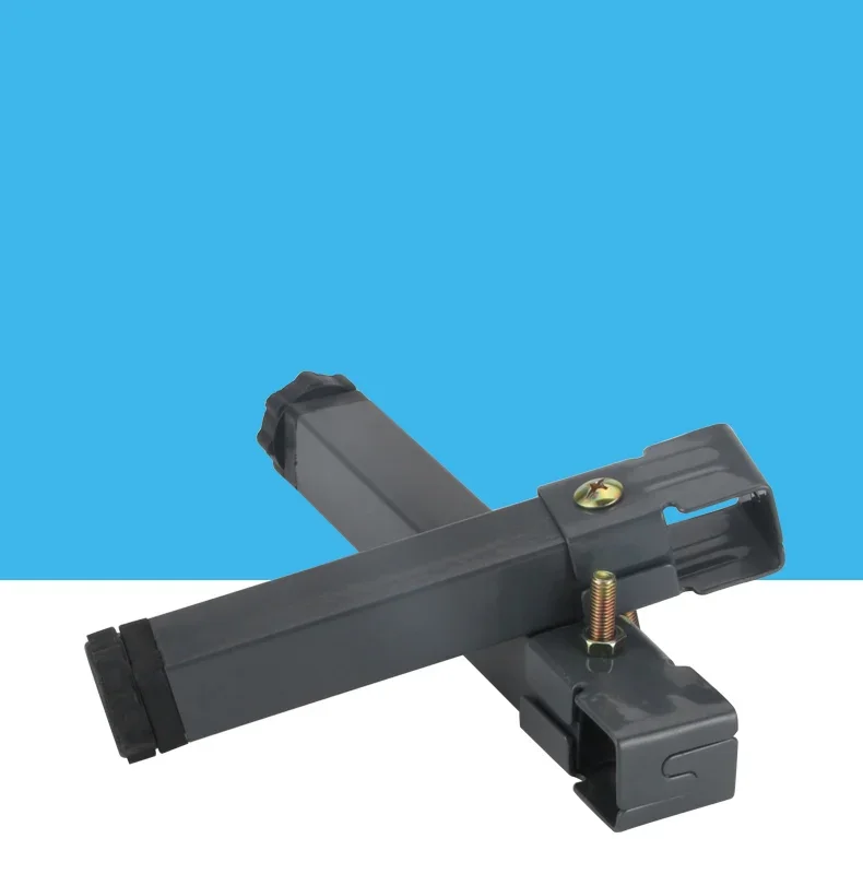 Adjustable Height Clamp Tube Leg Metal Square Bed Riser Table Legs for Tatami Bed Frame Fixed Support Foot Screw Hardware