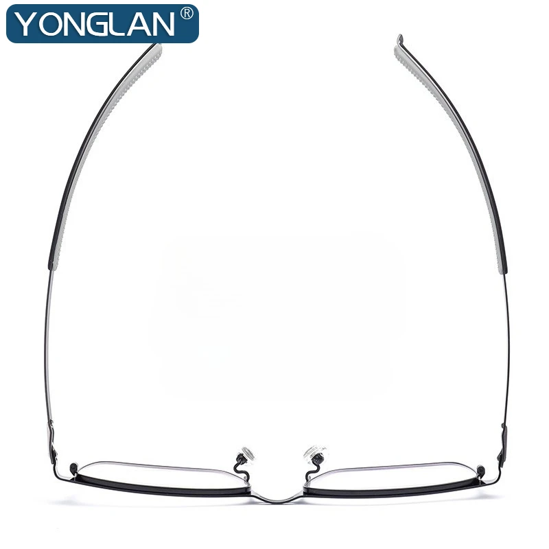 نظارات طبية فاخرة من التيتانيوم للأعمال الجديدة نظارات قراءة للرجال نظارات بصرية مربعة خفيفة للغاية #5