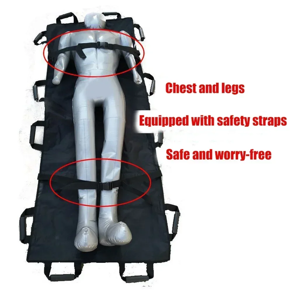 Medical First Aid Stretcher Adjustable Portable Emergency Rescue Soft Rack Thickened Canvas Elderly Patients Paralyzed Transport