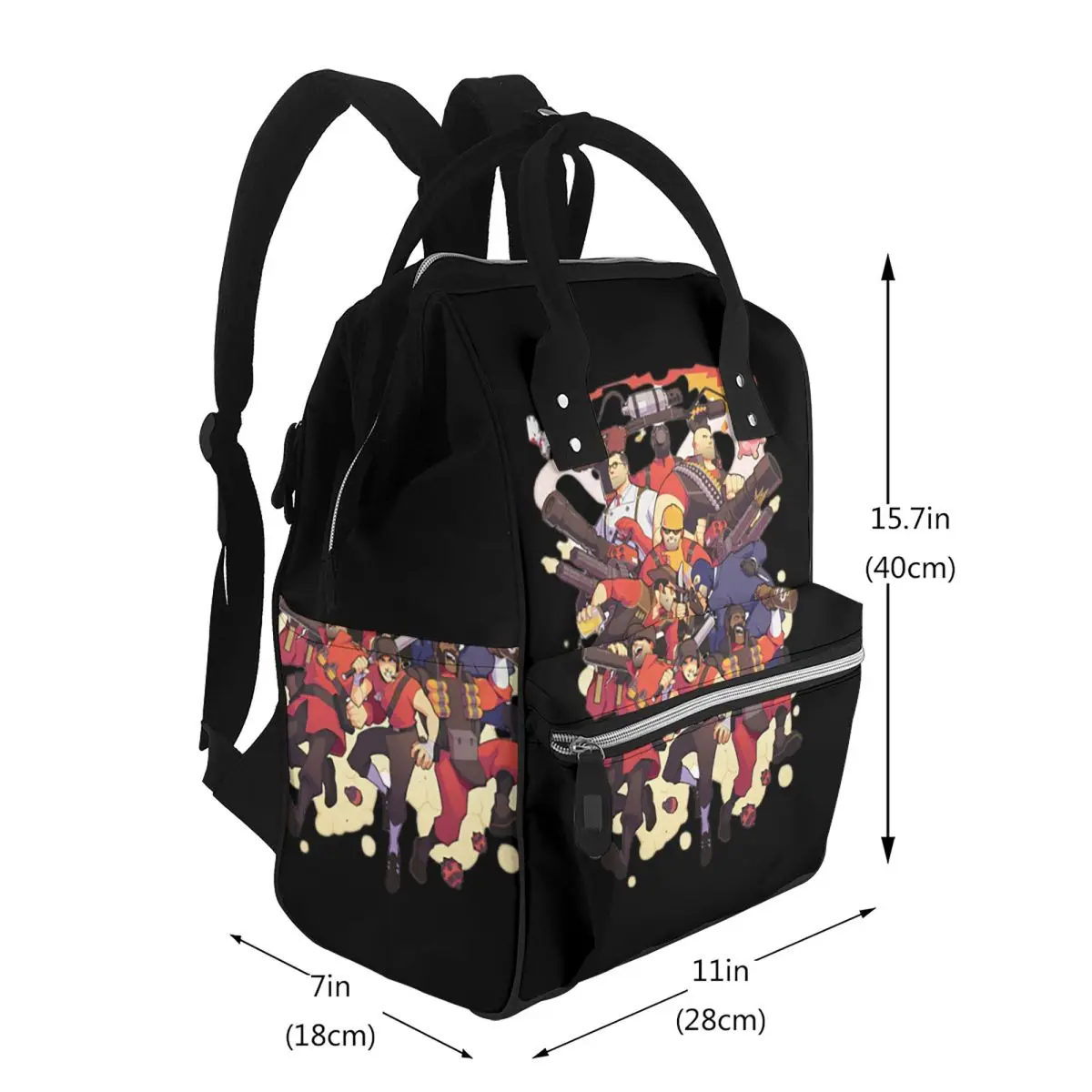 Team Fortress 2 Student Backpack School Bag Hiking Travel Daypack for Men Women Bookbag Shoulder Bags