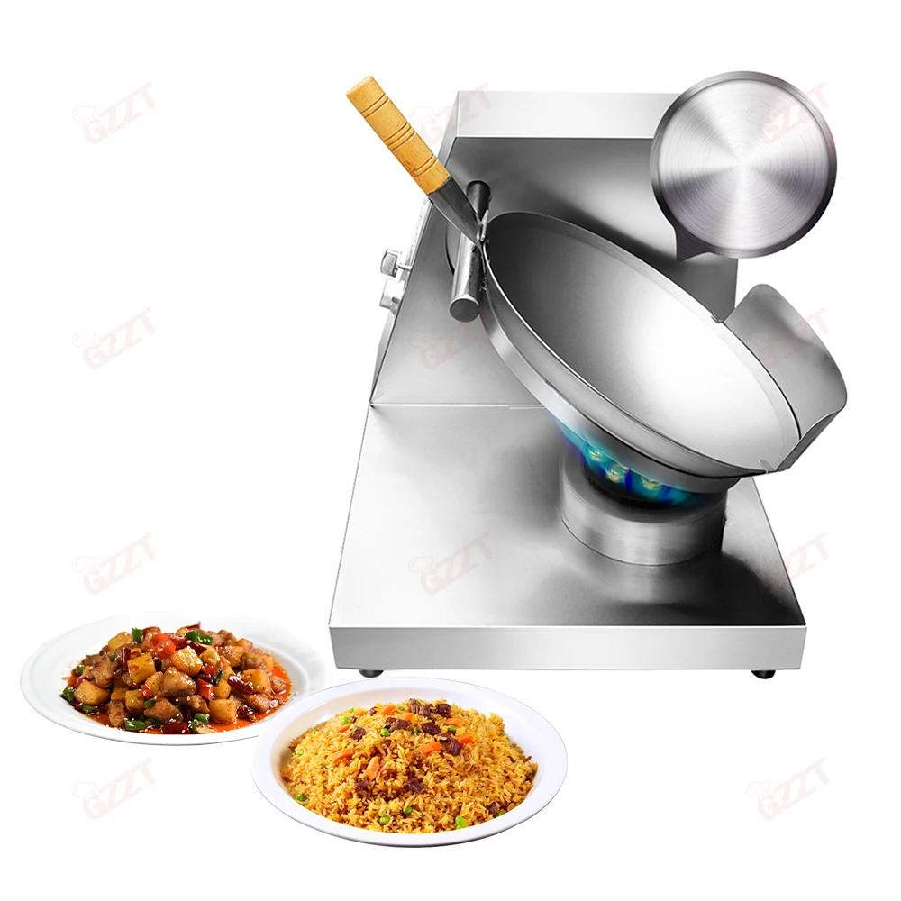 

Автоматическая машина для приготовления пищи с роботом для кухни отеля, промышленная фритюрница для жарки жареного риса, коммерческая интеллектуальная газовая фритюрница