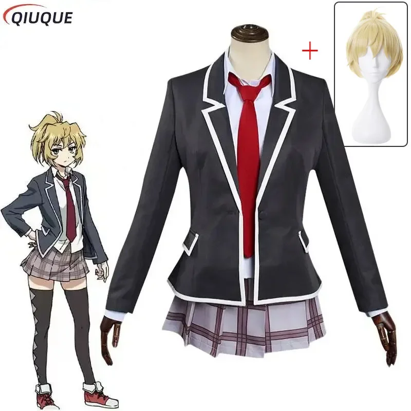 أزياء كوسبلاي مايوكو نيس التأثيرية عالية الارتفاع الغزو التأثيرية شعر مستعار أنيمي Tenkuu Shinpan بدلة موحدة للنساء لعب الأدوار في الحفلات