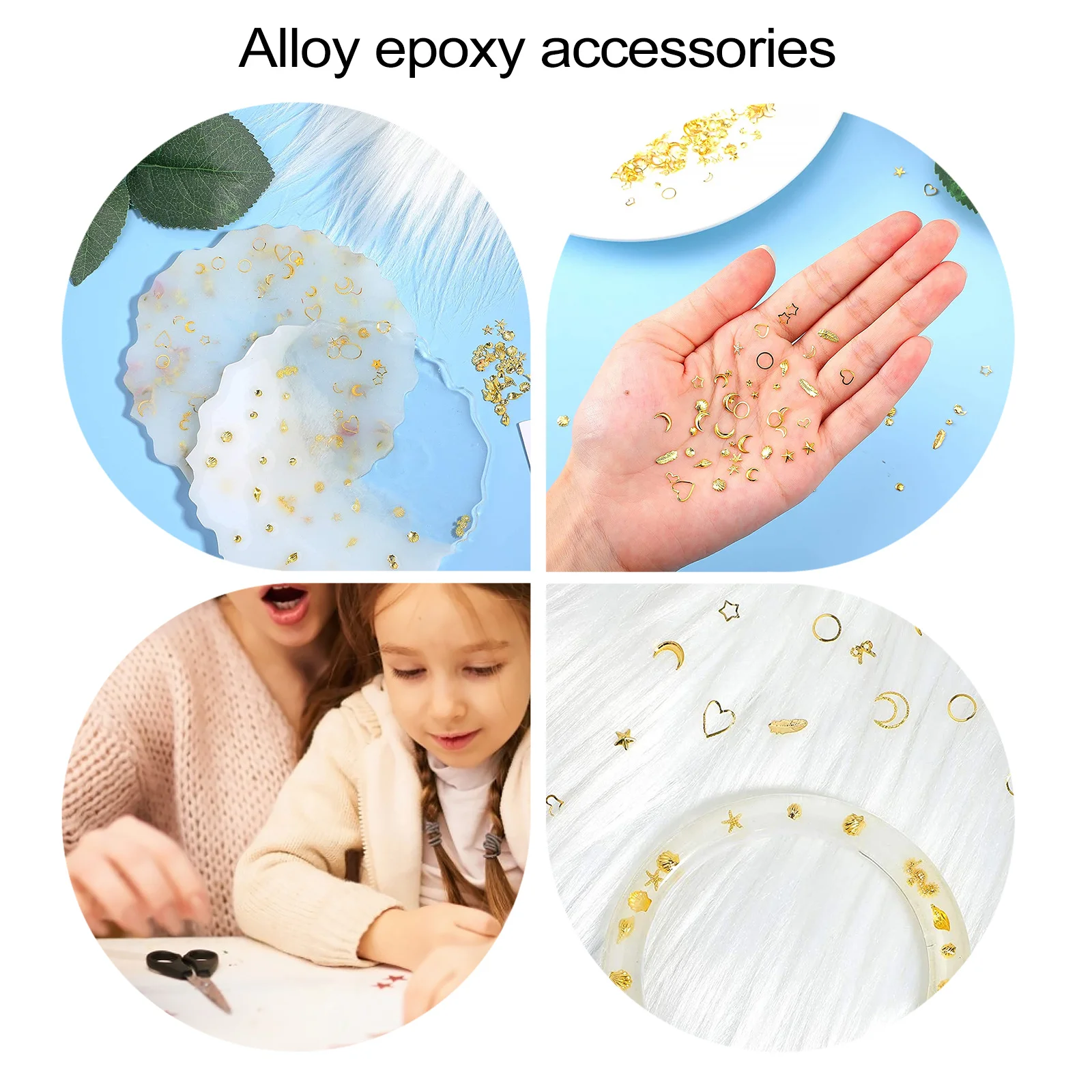 

Alloy Epoxy Resin Fillers Charms DIY Accessories Vibrant Color Glossy Surface Necklace Bracelet Dangle Keychain Sweater Chain