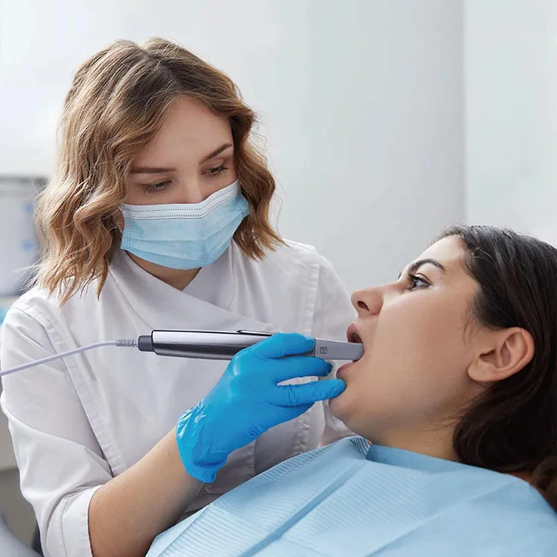 ماسح ضوئي ثلاثي الأبعاد داخل الفم لمختبر الأسنان 12 لغة مع برنامج المسح الضوئي CAMCAD الماسح الضوئي الرقمي عن طريق الفم المعتمد من CE ISO #2