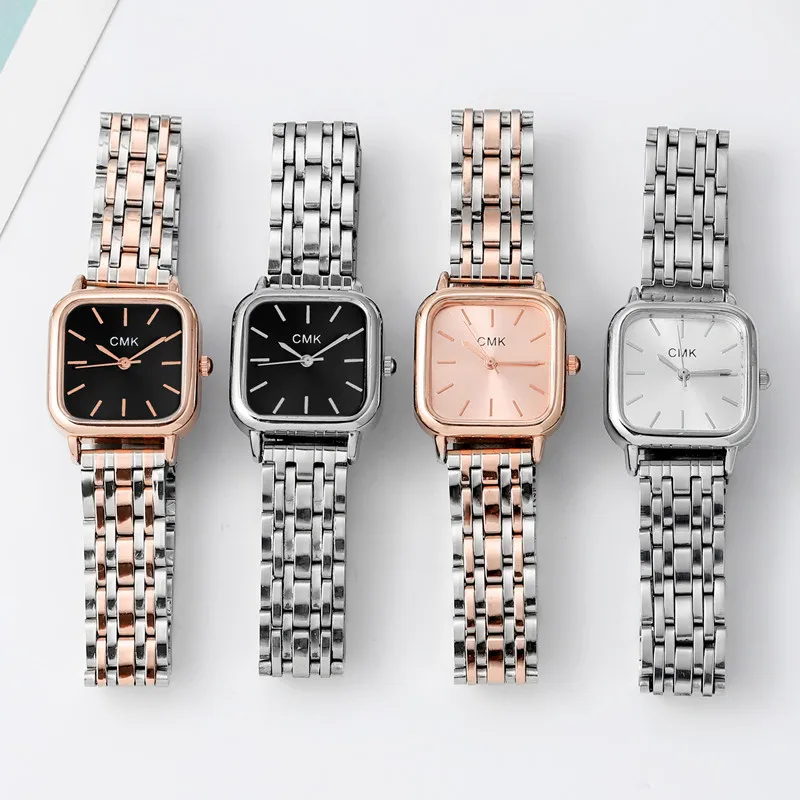 Casual Women Quartz Watch Classic Alloy Strap Wristwatch Square Ladies Watches Simple Clock Gift Relogio Feminino