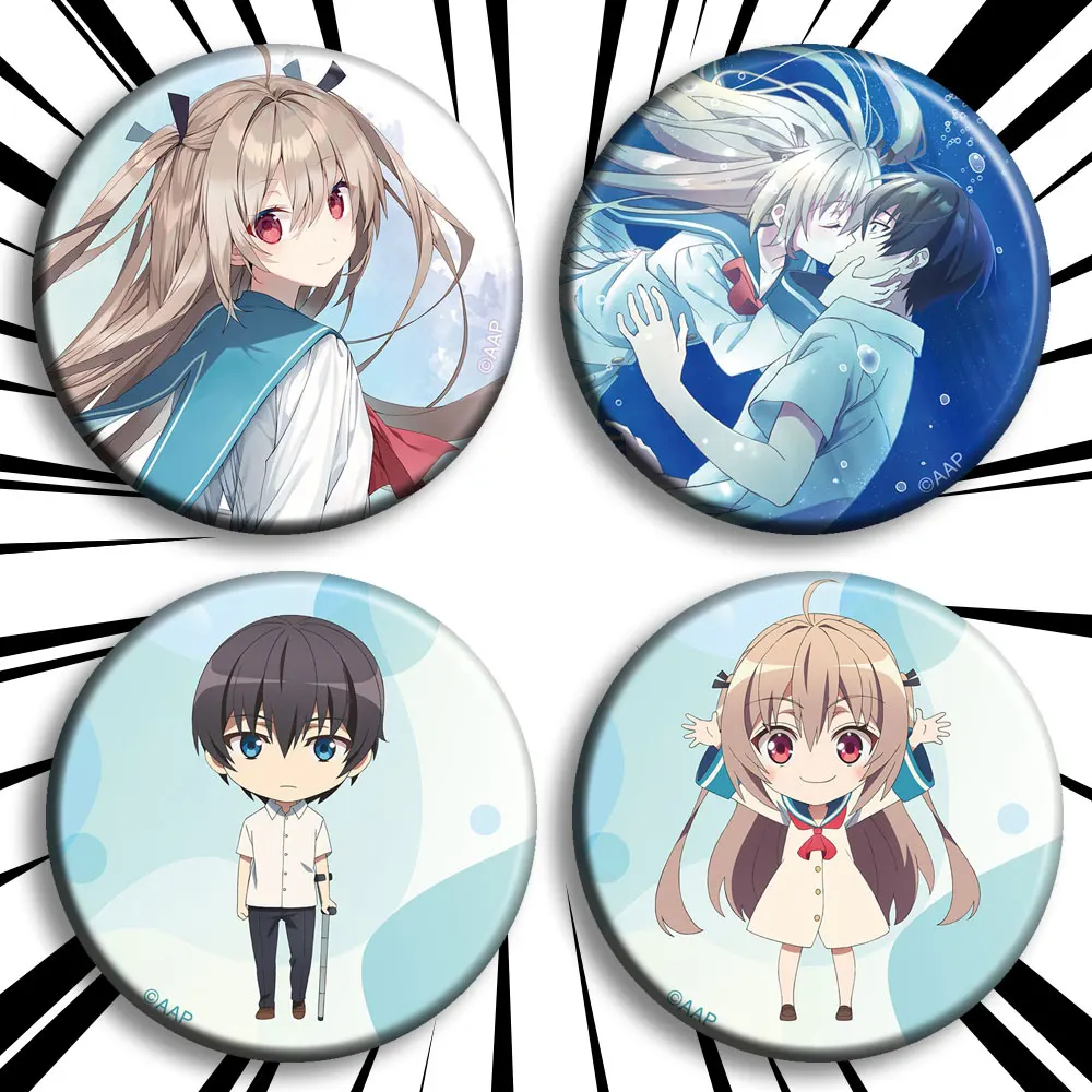 

ATRI My Dear Moments Anime Cosplay Button Pin Cute Cartoon Brooch Badge Backpack Accessories