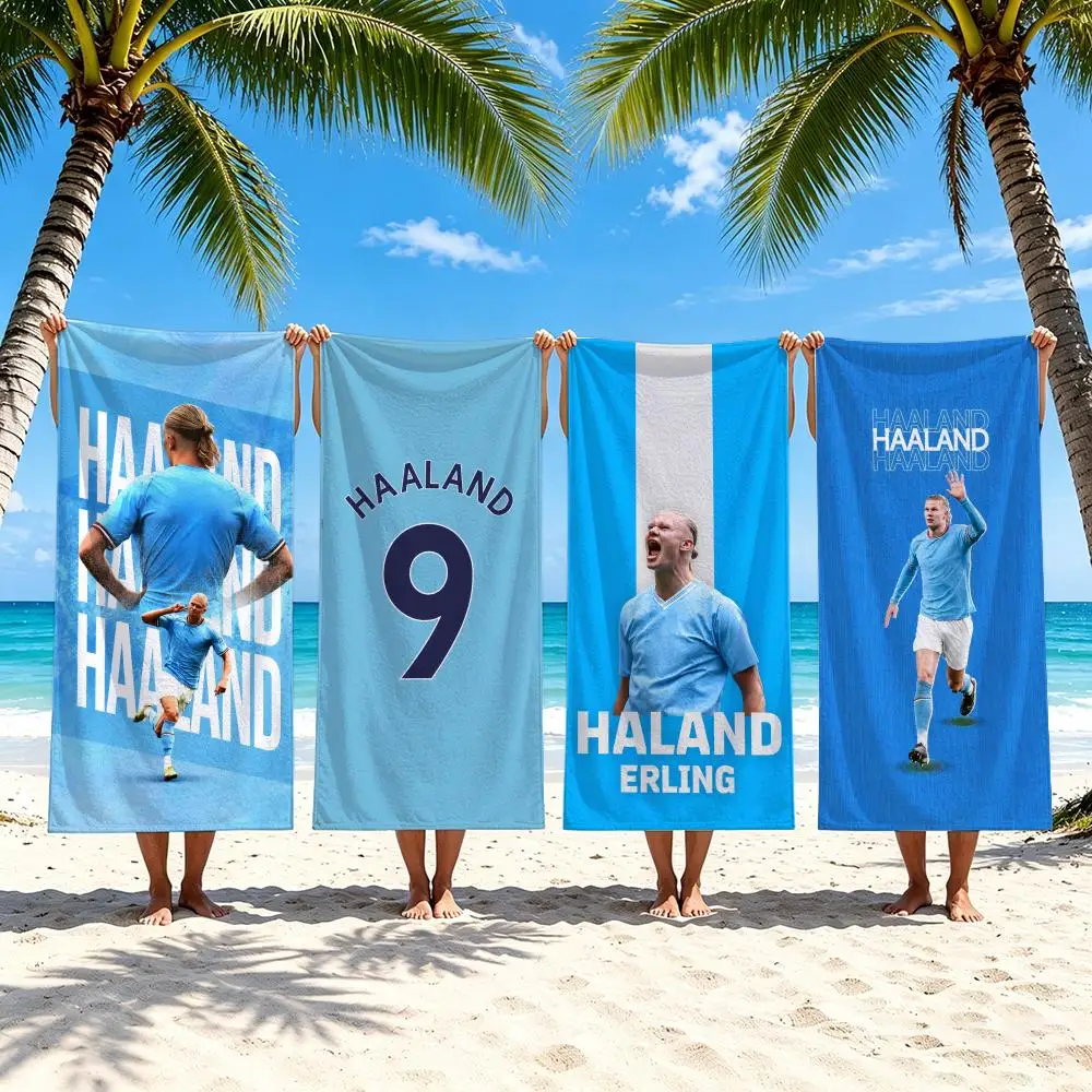 Athlete E-Erling Haaland Towel Towel Beach Towel Oversized Quick Dry Towel Absorbent Soft Swim BeachTowels for Men Women