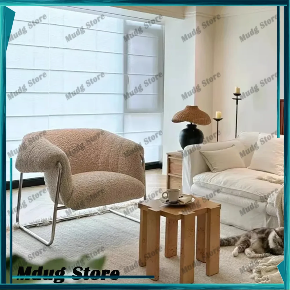 

Ergonomic Living Room Chairs Fluffy Elbow Support Single Reading Chairs Balcony Nordic Muebles Para El Hogar Rome Furniture